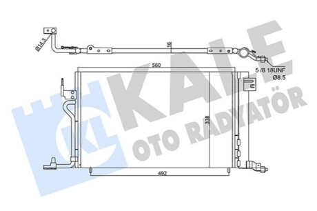 KALE CITROEN радіатор кондиціонера Berlingo,Xsara,Peugeot 306,Partner KALE OTO RADYATOR 358450