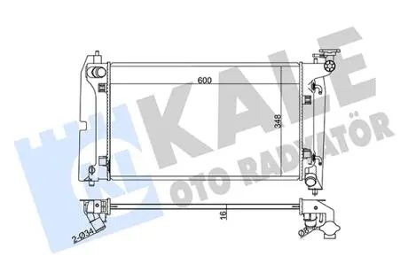 KALE TOYOTA радіатор охолодження з АКПП Avensis,Corolla 1.4/1.8 01- KALE OTO RADYATOR 366800