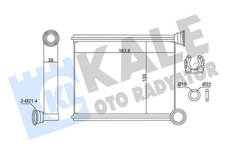 KALE RENAULT радіатор опалення Clio IV,Kaptur,Logan,Sandero KALE OTO RADYATOR 346420