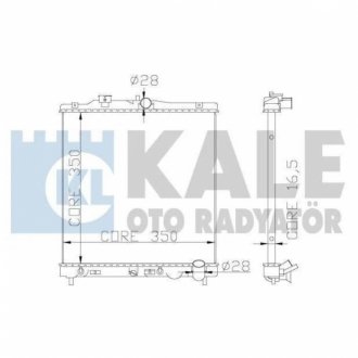 KALE HONDA Радиатор охлаждения Civic V,VI,HR-V 1.3/1.6 91- KALE OTO RADYATOR 368900
