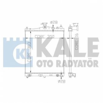 KALE NISSAN Радиатор охлаждения Micra III,Note 1.2/1.6 03- KALE OTO RADYATOR 363200