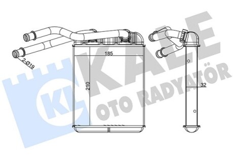 KALE VW радіатор пічки Amarok,Touareg,Porsche,Audi Q7 06- KALE OTO RADYATOR 346740