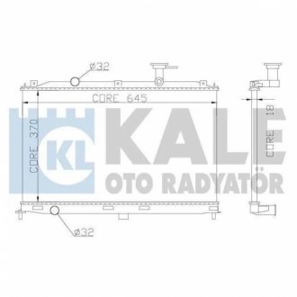 HYUNDAI Радіатор охолодження Accent III 1.4/1.6 05- KALE OTO RADYATOR 358000 (фото 1)