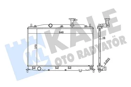 KALE HYUNDAI Радіатор охолодження Accent III 1.4/1.6 05- KALE OTO RADYATOR 358000