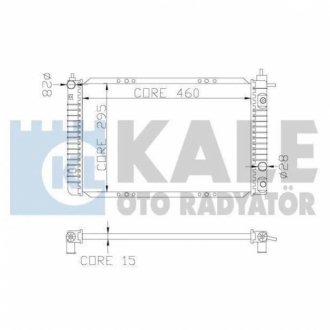 DAEWOO радіатор охолодження Matiz 0.8 98- (акпп) KALE OTO RADYATOR 342260 (фото 1)