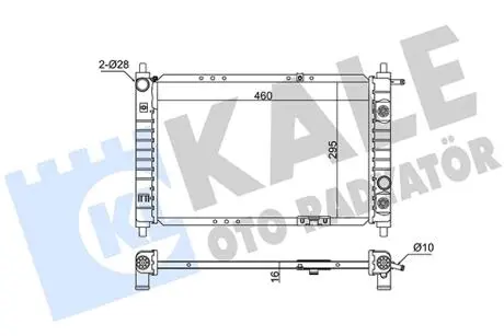 KALE DAEWOO радіатор охолодження Matiz 0.8 98- (акпп) KALE OTO RADYATOR 342260