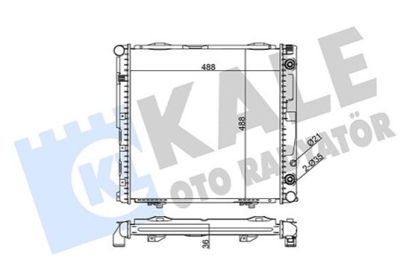 KALE DB Радиатор охлаждения E-Class W124 2.0/2.2 93- KALE OTO RADYATOR 351960