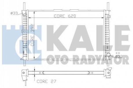 KALE FORD радіатор охолодження Mondeo III 1.8/2.0 00- KALE OTO RADYATOR 368700