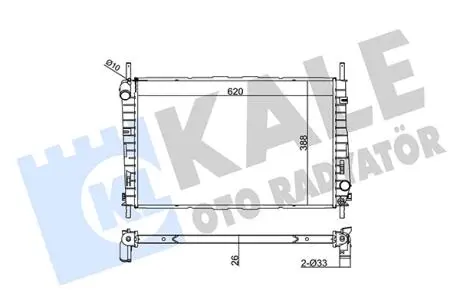 KALE FORD радіатор охолодження Mondeo III 1.8/2.0 00- KALE OTO RADYATOR 368700