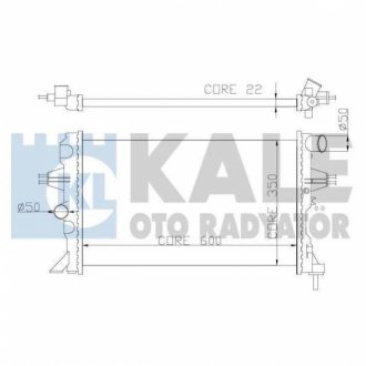 KALE OPEL радіатор охолодження Astra G,Zafira 1.4/2.2 KALE OTO RADYATOR 363500