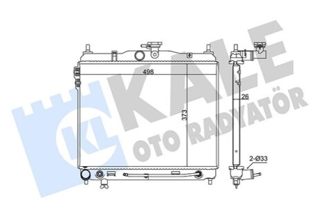 KALE HYUNDAI радіатор охолодження з АКПП Getz 1.6 02- KALE OTO RADYATOR 346125