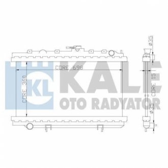 KALE NISSAN радіатор охолодження Primera 1.6/2.0 96- KALE OTO RADYATOR 363000