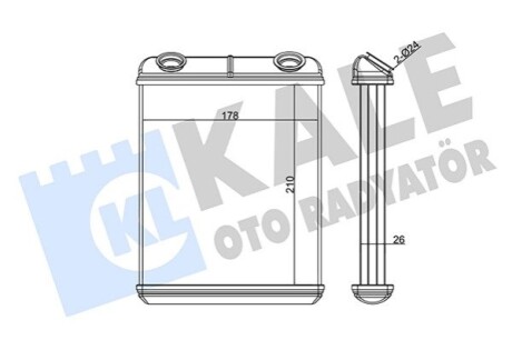 KALE RENAULT радіатор опалення Espace IV,Laguna II KALE OTO RADYATOR 346715