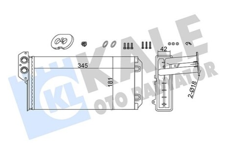 KALE DB радіатор опалення Sprinter,VW LT28-46 96- KALE OTO RADYATOR 355280