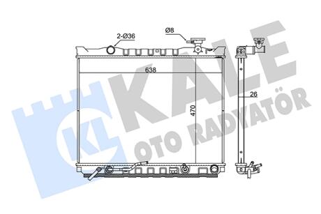KALE KIA радіатор охолодження Sorento I 2.5 CRDi 02- KALE OTO RADYATOR 348365