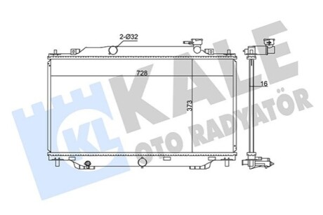 KALE MAZDA Радиатор охлаждения Mazda 3 1.5/2.0 13- KALE OTO RADYATOR 347915