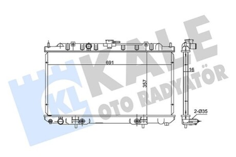 KALE NISSAN радіатор охолодження Almera II 1.8 00- KALE OTO RADYATOR 348055