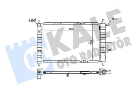 KALE DAEWOO Радиатор охлаждения Matiz 0.8/1.0 01- KALE OTO RADYATOR 346090