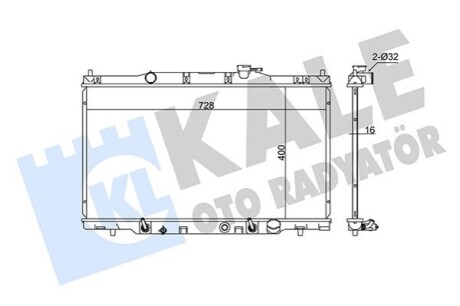 KALE HONDA Радиатор охлаждения CR-V II 2.0 01- KALE OTO RADYATOR 383900