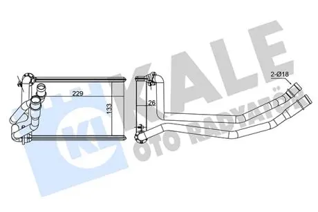 KALE RENAULT Радиатор отопления Megane II 05- KALE OTO RADYATOR 351685