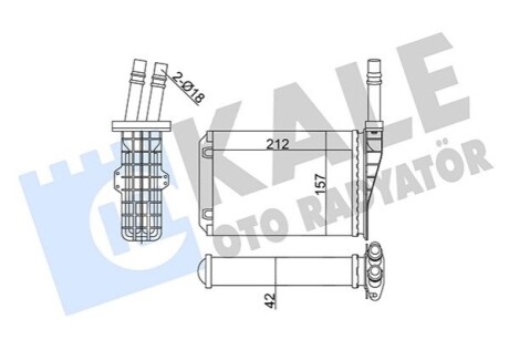 KALE RENAULT радіатор опалення Espace III KALE OTO RADYATOR 355270