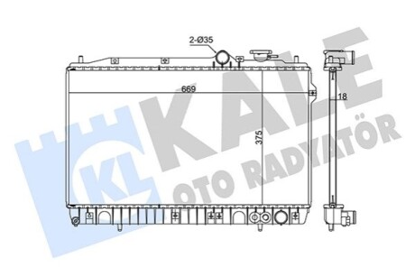 KALE HYUNDAI Радиатор охлаждения Lantra I KALE OTO RADYATOR 349250