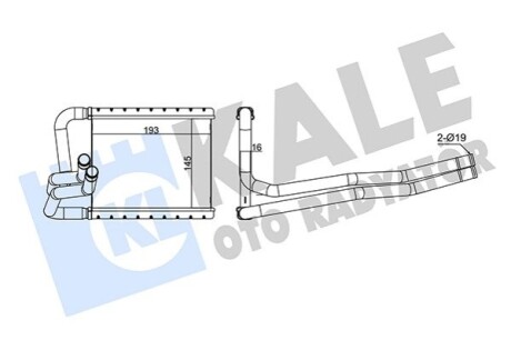 KALE HYUNDAI Радиатор отопления i20 12- KALE OTO RADYATOR 355130