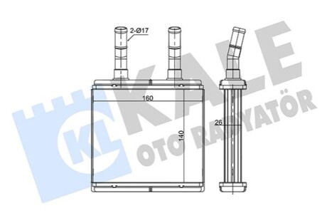 KALE HYUNDAI Радиатор отопления Atos KALE OTO RADYATOR 352105