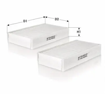 (К-кт 2шт.) Фільтр салону Dodge Nitro/Jeep Cherokee 07- TECNECO CK1811-2