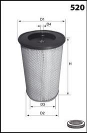 Фільтр повітря (аналогWA6135/LX608) MECAFILTER EL3763