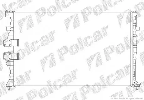 Радіатор охолодження Polcar 574608A7
