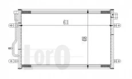 Радіатор кондиціонера A4/A6 Allroad 1.6-4.2 00-09 DEPO / LORO 003-016-0012