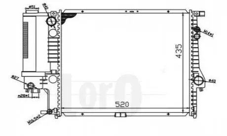 Радіатор охолодження двигуна E39 2.5-2.8i 95-00 DEPO / LORO 004-017-0003