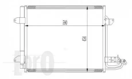 Радіатор кондиціонера Caddy 04-/Touran 03- DEPO / LORO 053-016-0017