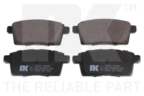 Колодки гальмiвнi зад. Mazda CX-7 2.3IT 06-, CX-9 06- NK 223257