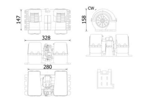 Вентилятор салона MAHLE / KNECHT AB 38 000S