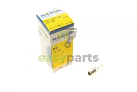 Автолампа H21W 12V 21W BAY9S Halogen Miniature NARVA 681913000