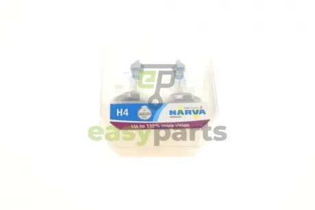 Автолампа H4 12V 60/55W P43t Range Power 110 (к-кт 2шт) NARVA 480612100