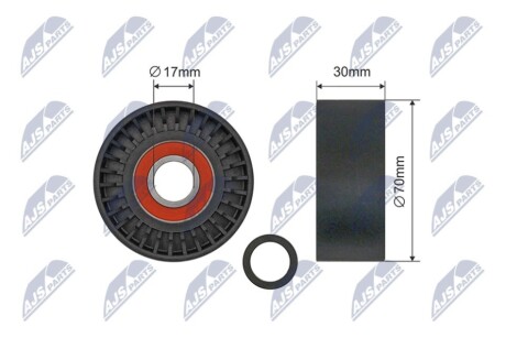 РОЛИК РУЧЕЙКОВОГО РЕМНЯ NTY RNK-PS-006
