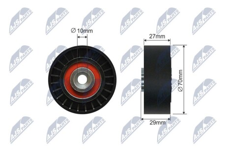 РОЛИК РУЧЕЙКОВОГО РЕМНЯ NTY RNK-PE-005