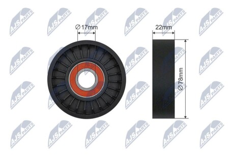 РОЛИК РУЧЕЙКОВОГО РЕМНЯ NTY RNK-KA-012