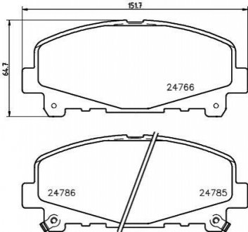 Колодки гальмівні передні дискові Honda Accord VIII 2.0, 2.4 універсал (08-) NISSHINBO NP8035