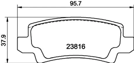 Колодки тормозные дисковые задние Toyota Corolla 1.4, 11.6, 1.8 (02-07) NISSHINBO NP1044