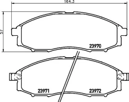 Фото колодки тормозные дисковые передний Nissan Navara (97-), NP300 (08-) NISSHINBO NP2027SC Колодки тормозные дисковые передний Nissan Navara (97-), NP300 (08-) NISSHINBO NP2027SC