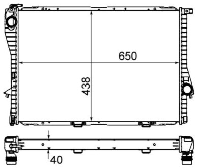 Радіатор охолодження двигуна E39/E38 2.0-4.4 95-04 MAHLE / KNECHT CR 295 000S