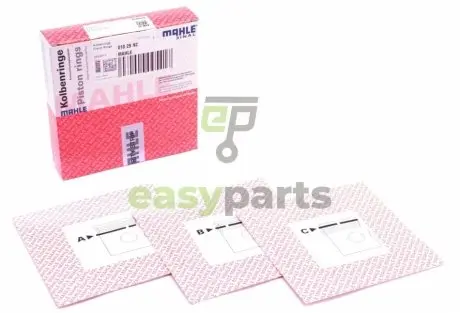 Кільця поршневі Fiat Doblo/Punto 1.4i 05- (72.40mm/+0.40) (1-1.2-2) MAHLE / KNECHT 010 29 N2