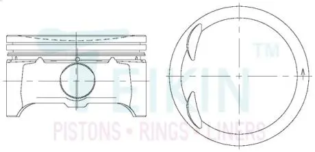 Фото поршні стандарт (STD) (к-кт на мотор) Mazda L3-II TEIKIN 42209STD Поршні стандарт (STD) (к-кт на мотор) Mazda L3-II TEIKIN 42209STD