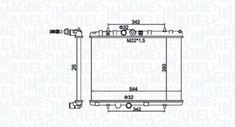 Радіатор системи охолодження MAGNETI MARELLI 350213156100