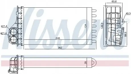 Радиатор отопителя салона NISSENS 707091
