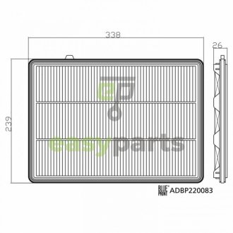 Фільтр повітряний BLUE PRINT ADBP220083